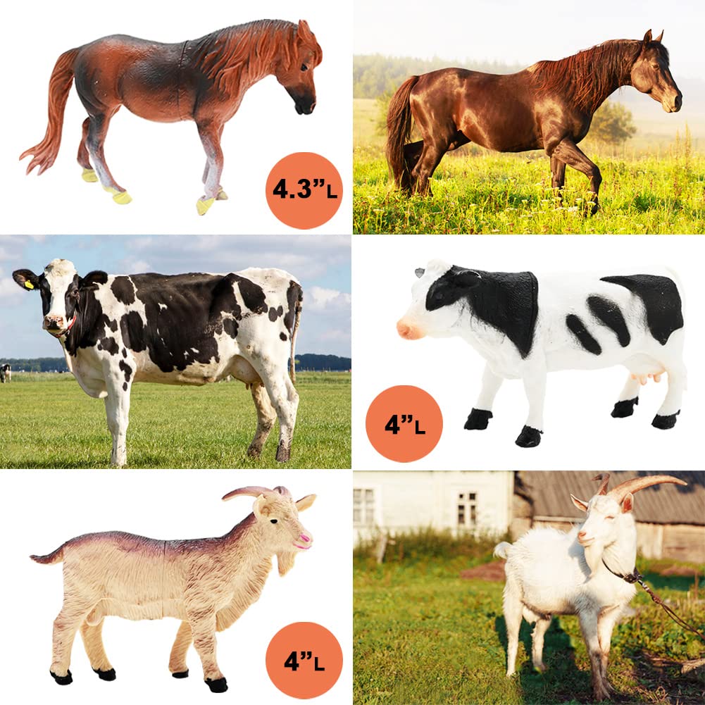 Kimicare 14 colorful farm figurines spark vocabulary and storytelling.