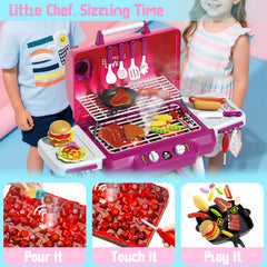 Kimicare water mist effect enhances authentic barbecue atmosphere for children.