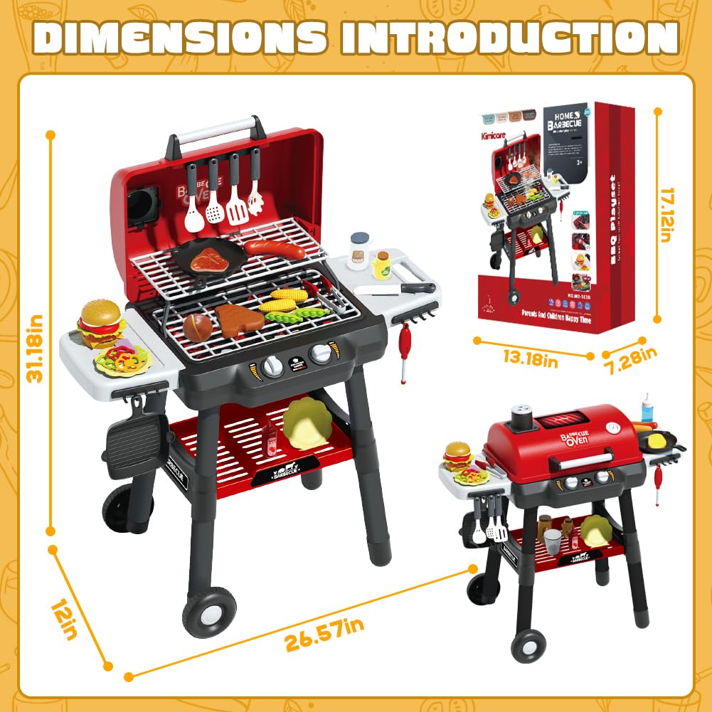 Kimicare Kids Grill Playset durable non-toxic materials ensure safe play.