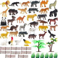 Kimicare plastic animal figures close-up showing durable vinyl and bright details