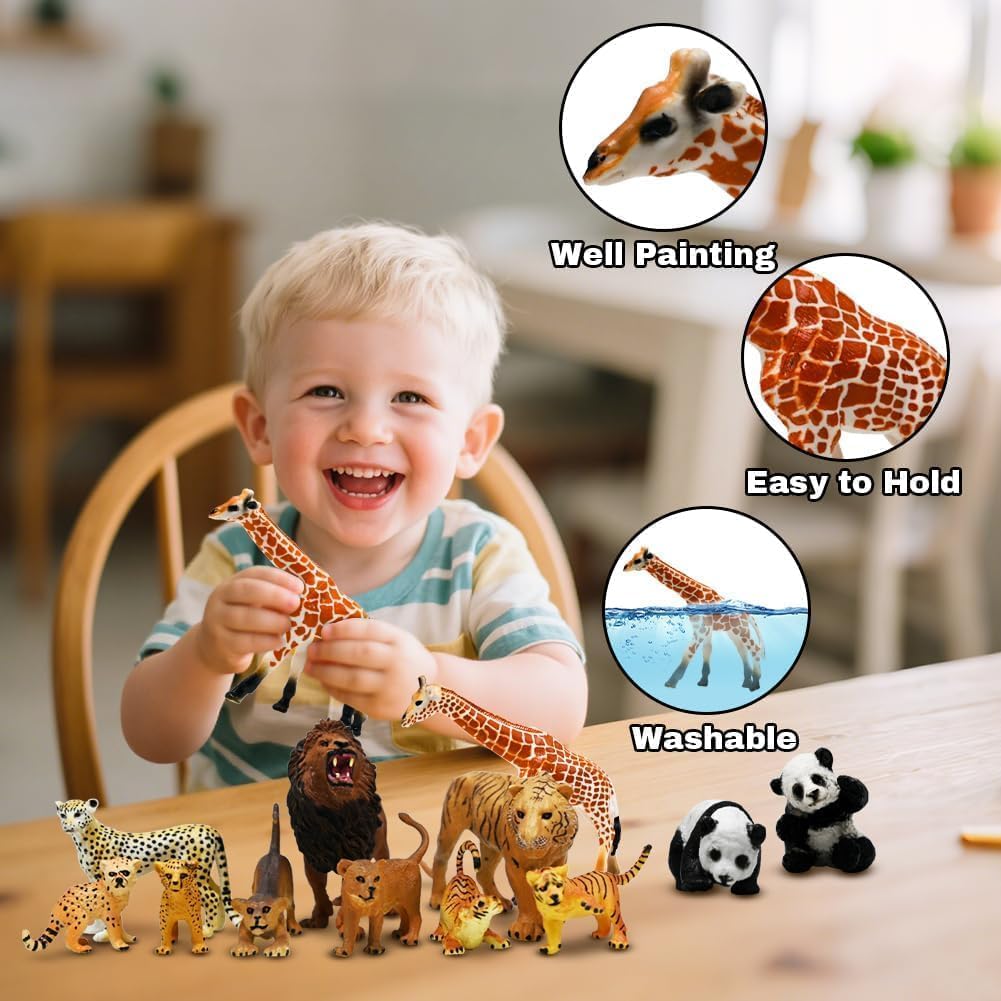 Kimicare safari giraffe figure sparks storytelling and color recognition.