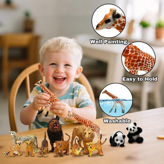 Kimicare safari giraffe figure sparks storytelling and color recognition.