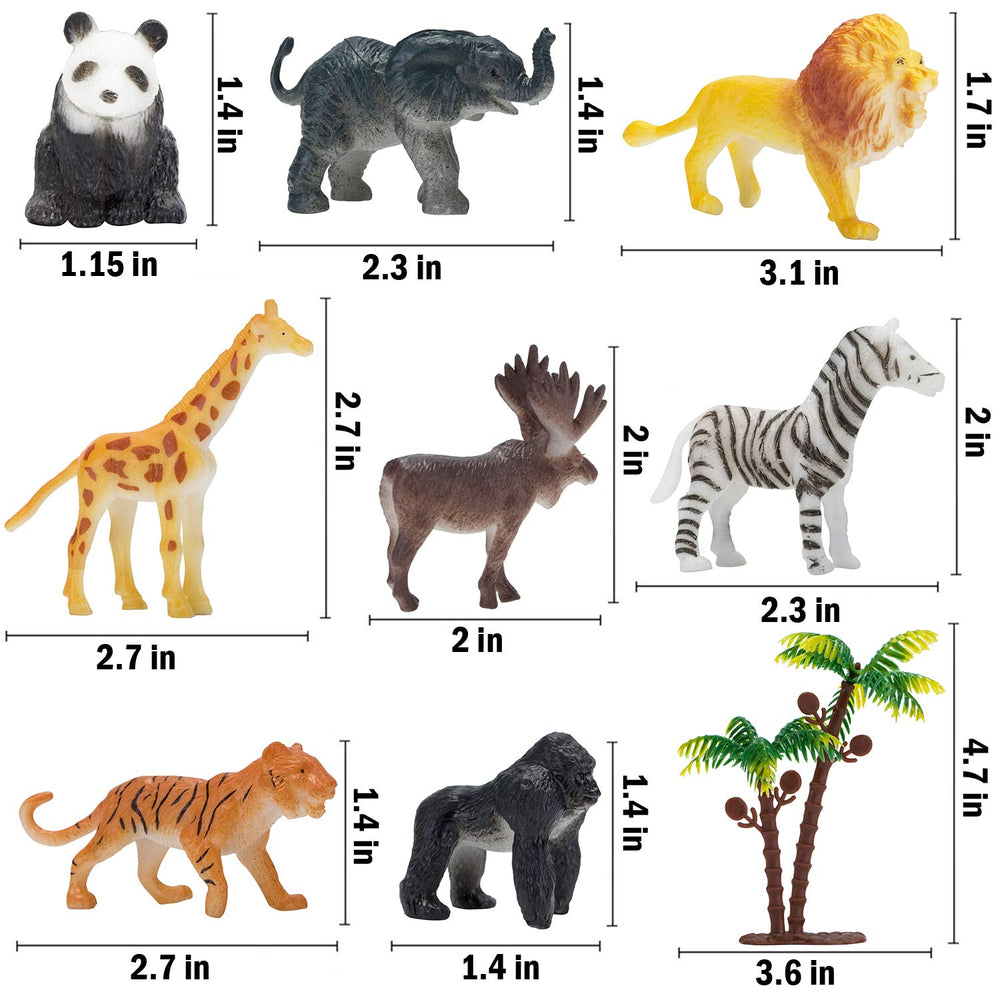 Kimicare tree and fence props for realistic zoo or forest play scenes