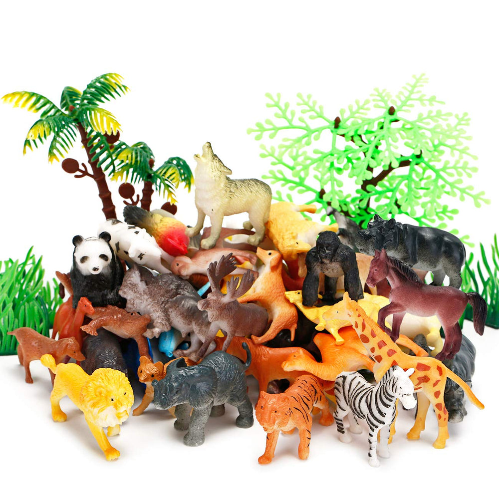 Kimicare wild animal figures collection for imaginative play and learning
