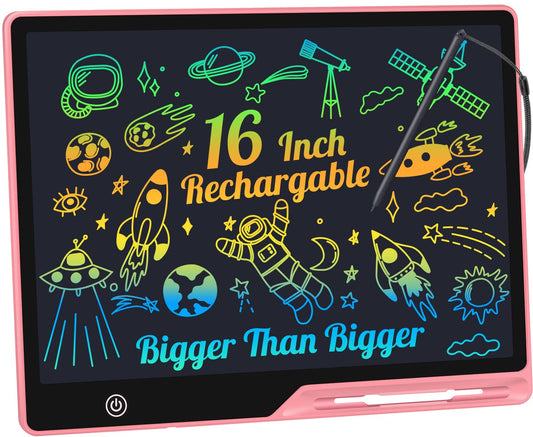 Kinayue LCD Writing Tablet with 16-inch screen for expansive on-the-go drawing.