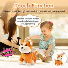 Kindenwinn corgi toy barking feature enhances lively storytelling and play.