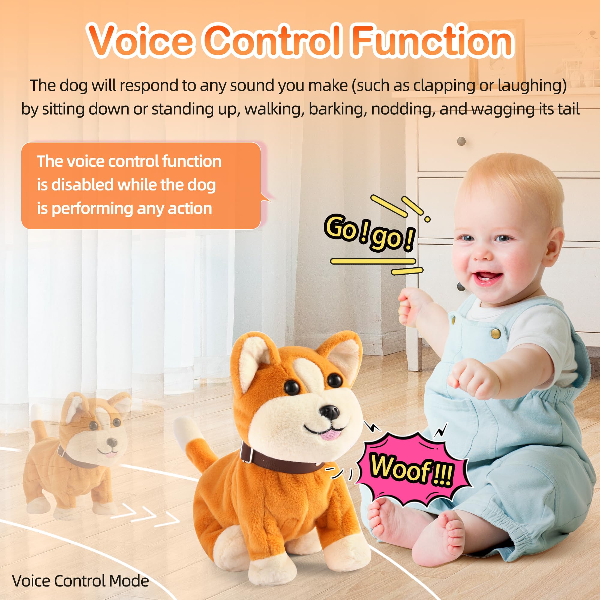 Kindenwinn plush toy head responds to touch with voice command interactions.