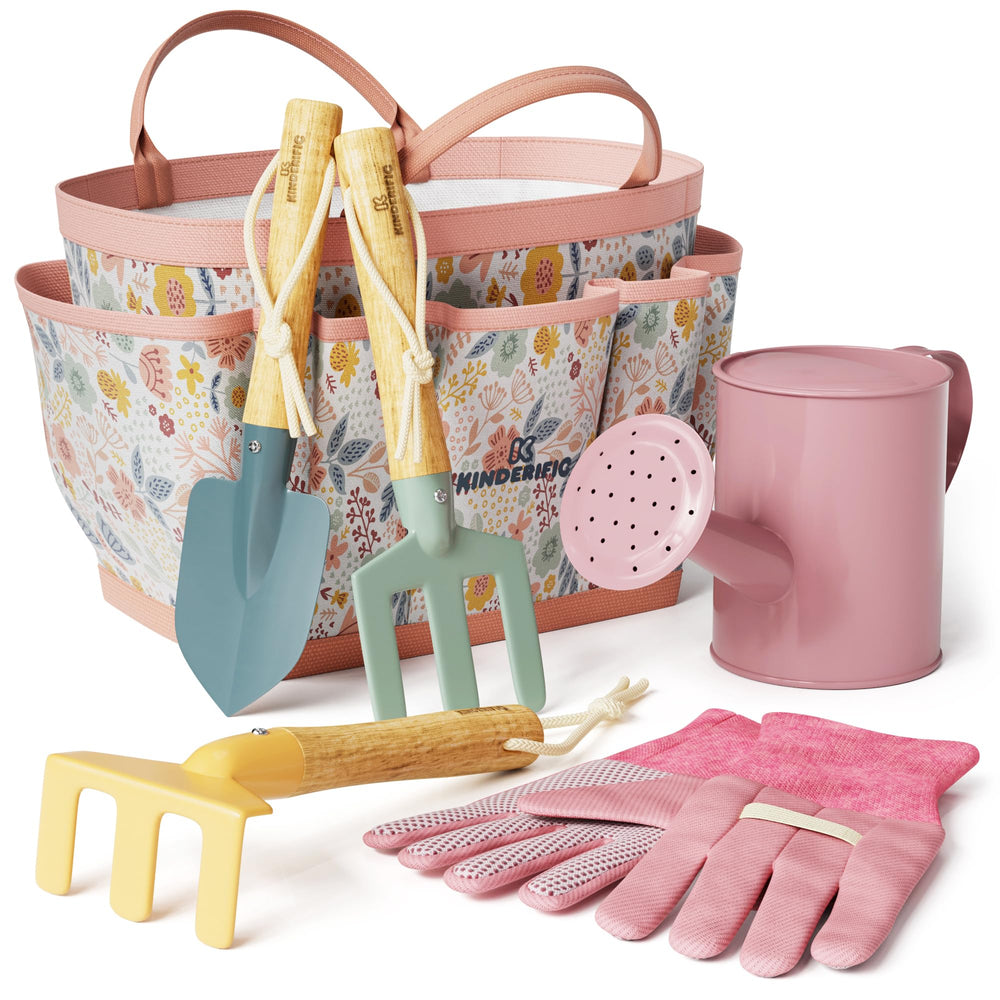 Kinderific Gardening Set tote bag for easy tool storage during outdoor play