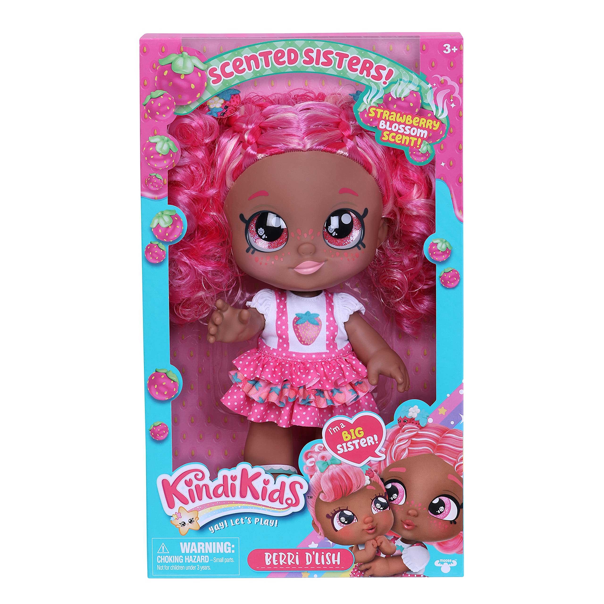 Close-up of glittery eyes on Berri D'Lish for storytelling
