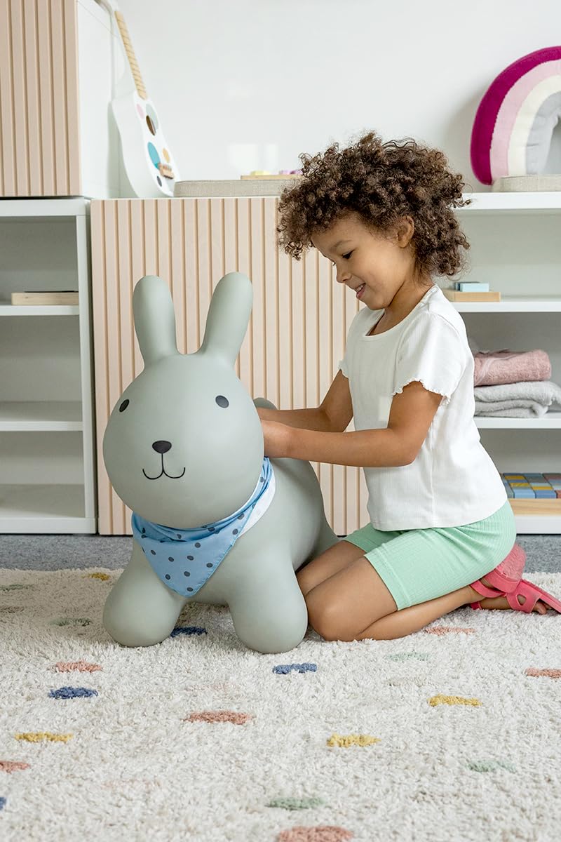Kindsgut Bouncy Rabbit Hopper packaging demonstrates easy setup and storage