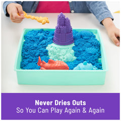Kinetic Sand castle mold for building grand sand structures.