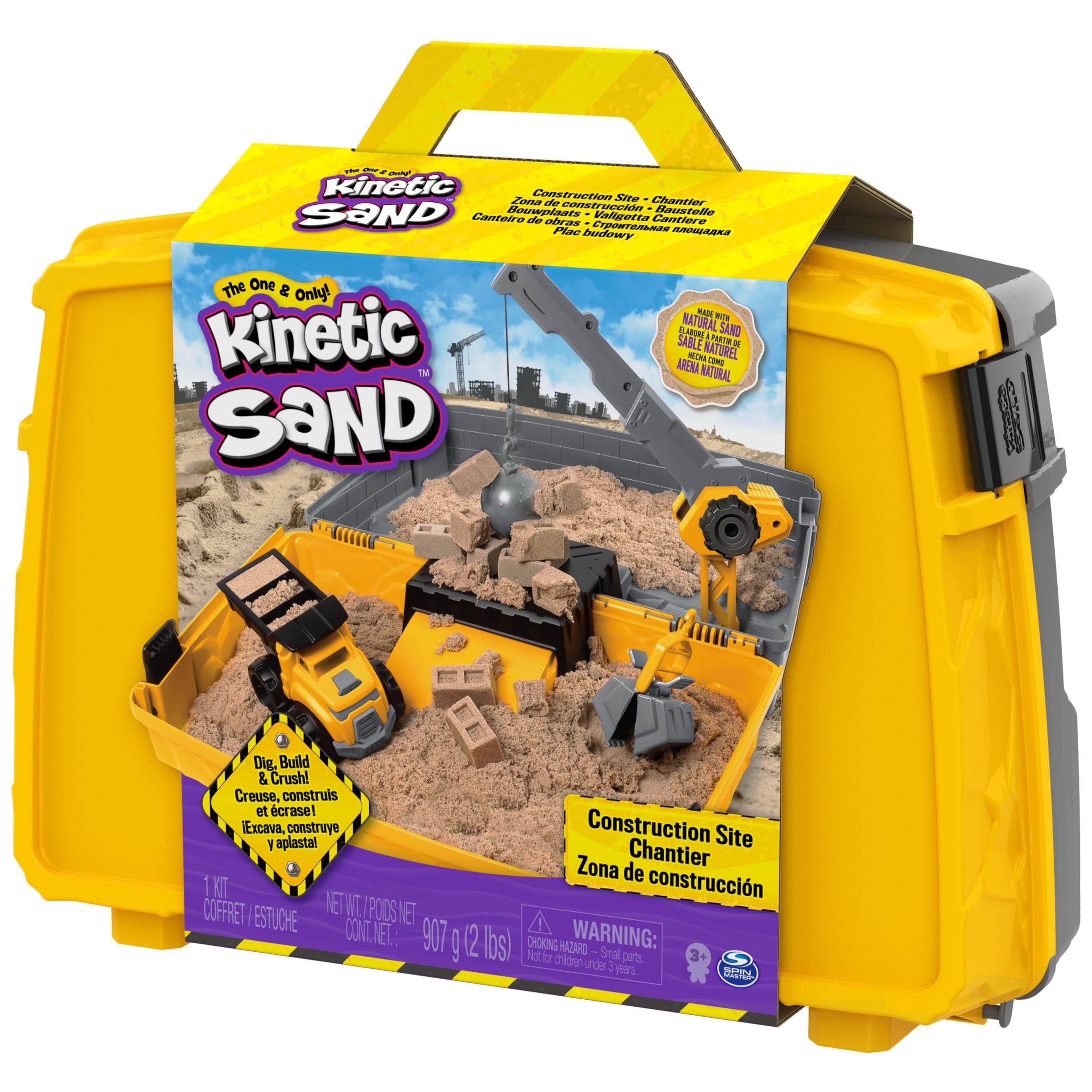 Kinetic Sand Construction Site instruction sheet; quick setup tips to jump into play.