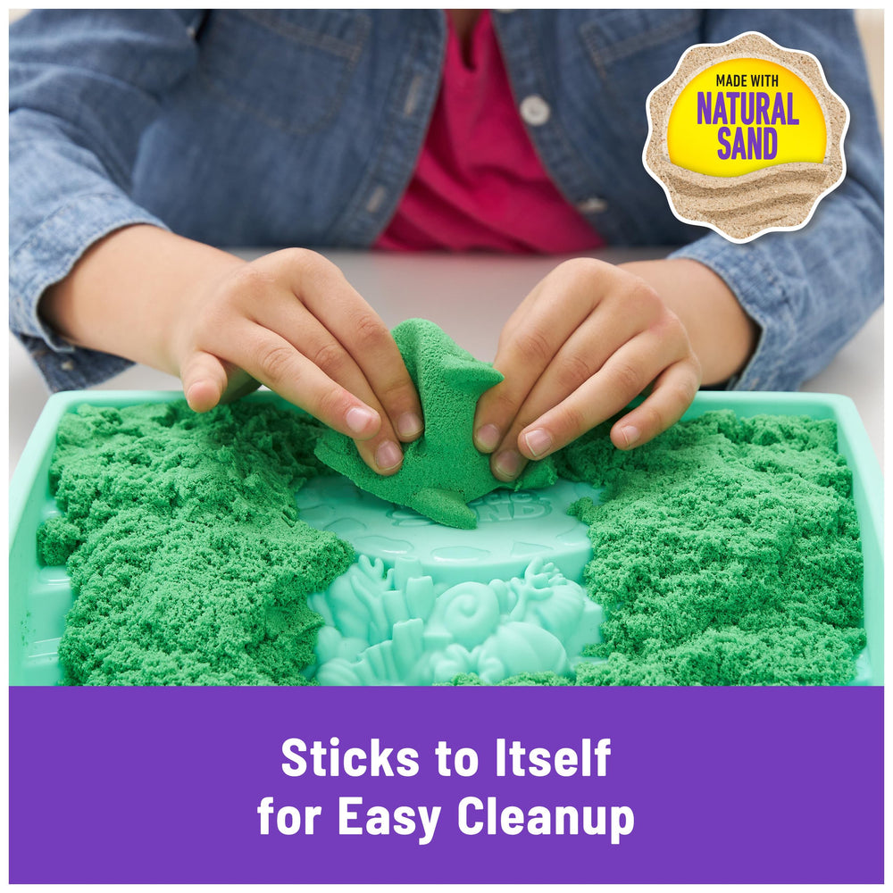 Kinetic Sand Sandbox Set Castle Mold for creative fort-building play