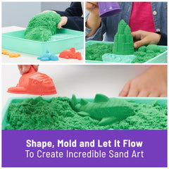 Kinetic Sand Sandbox Set Turtle Mold creating friendly sea creature shapes