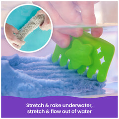 Character molds reveal hidden expressions as color changes occur.