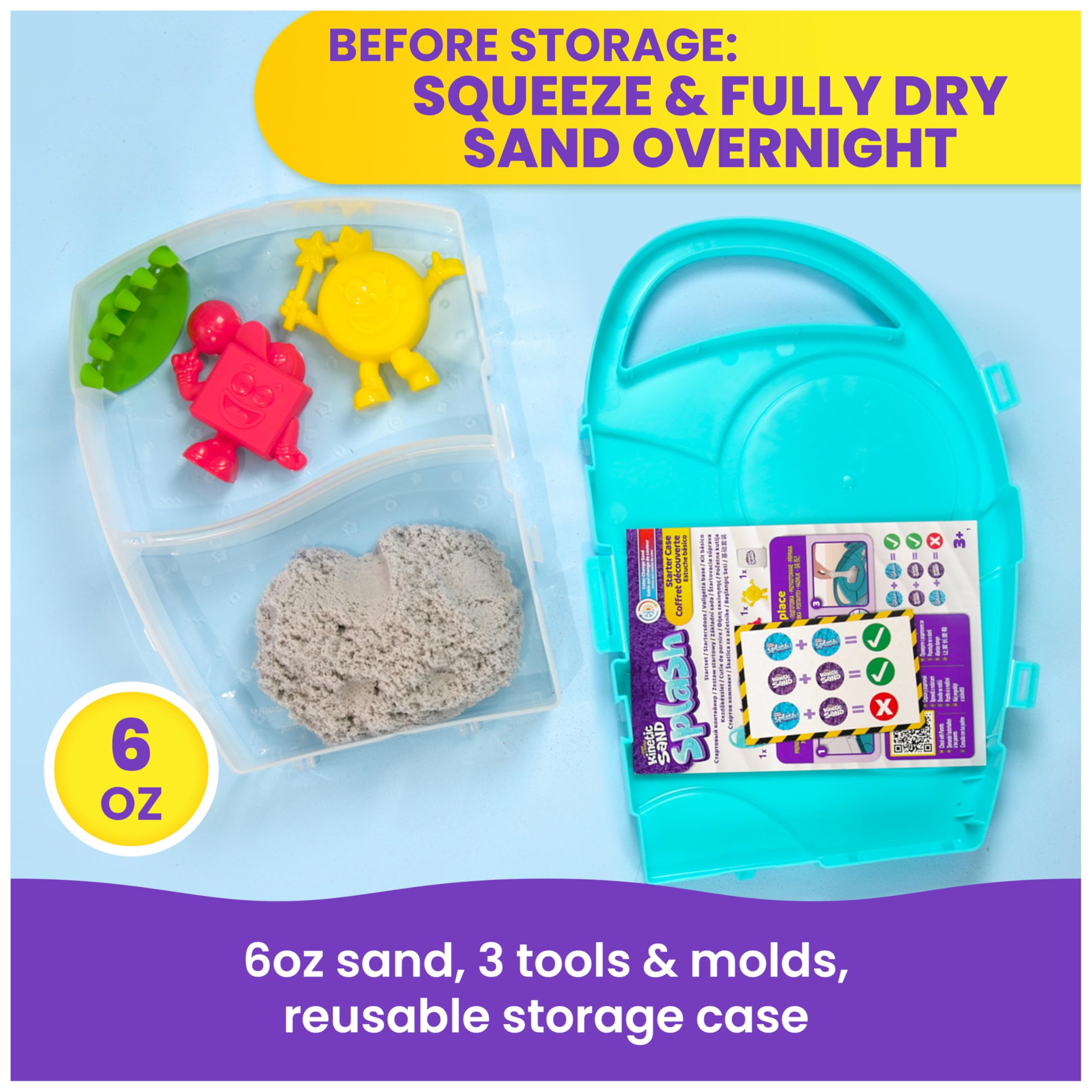 Ice-cold water triggers color change in Splash Sand.
