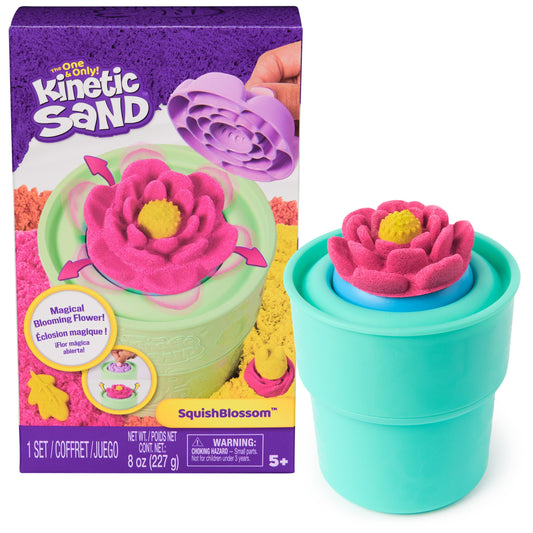 Kinetic Sand SquishBlossom neon pink sand for blooming flower play and color blending