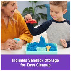 Kinetic Sand turtle mold ready to create a sea creature sculpture.