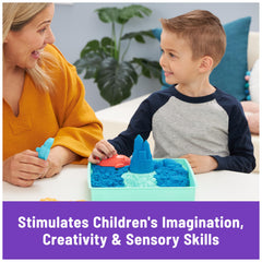 Kinetic Sand two-tier tray ideal for neat storage and organized play.