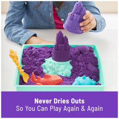 Kinetic Sand two-tier tray keeps play contained and easy to store.