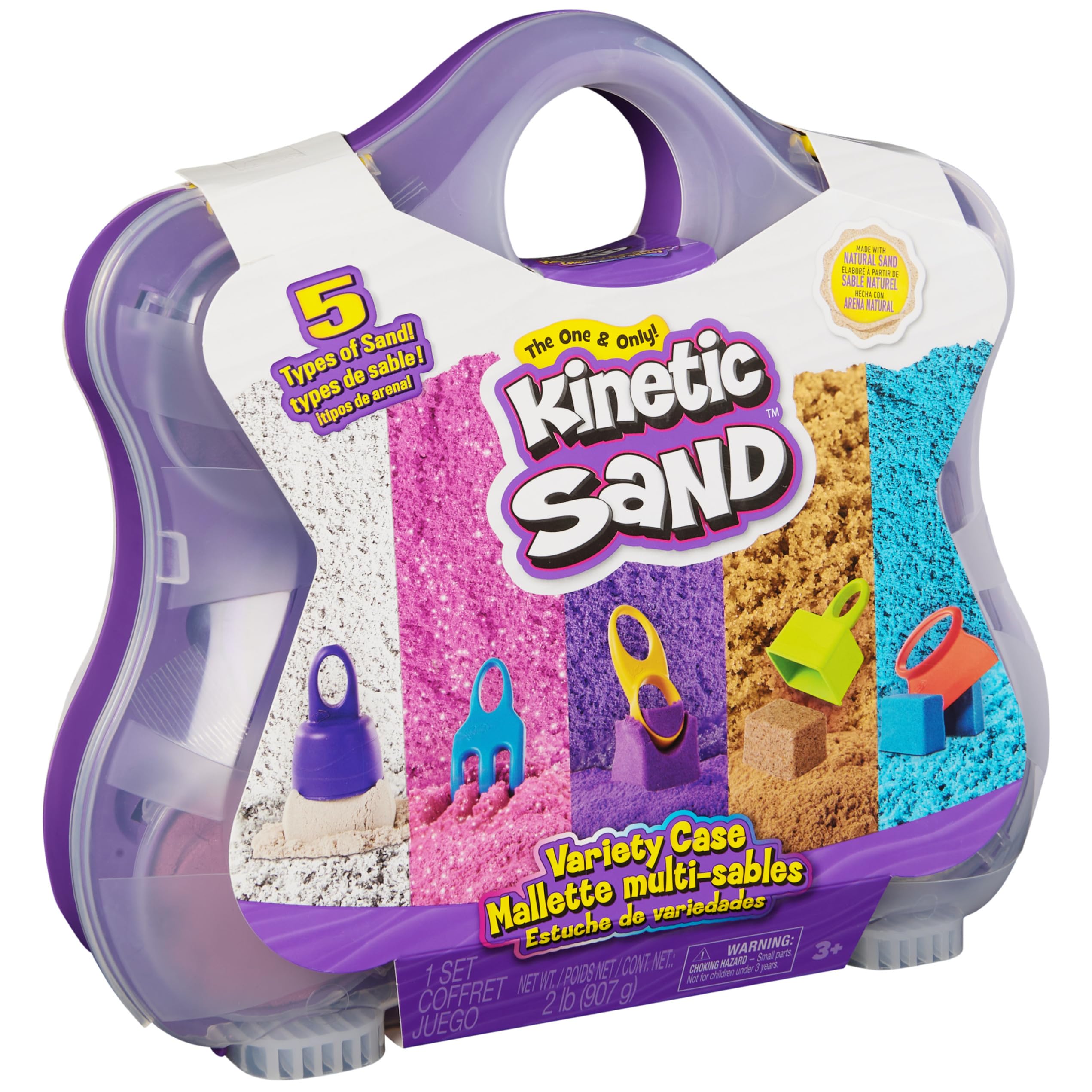 Child happily playing with Kinetic Sand Variety Case for sensory play