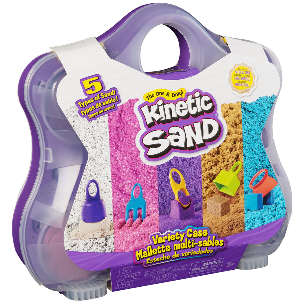 Child happily playing with Kinetic Sand Variety Case for sensory play