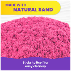 Kinetic Sand white sand container offers classic, clean play material.