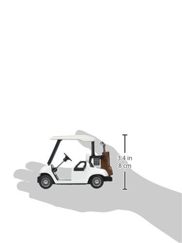 KiNSFUN golf cart pull-back action demonstrates quick, kid-friendly play on desks.