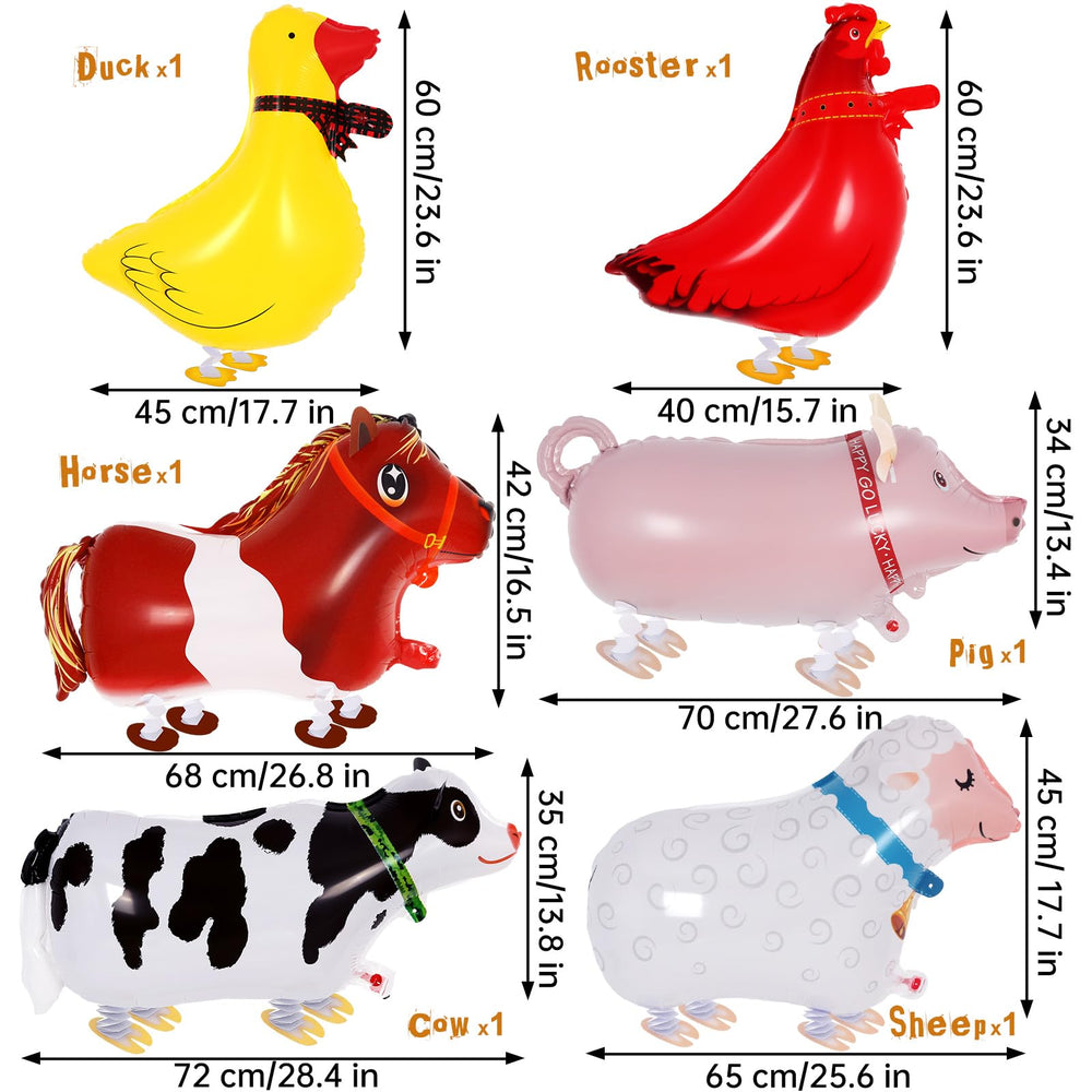 KINYFY walking duck balloon adds playful charm to farm birthday scenes.