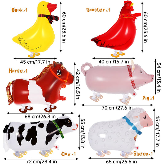 KINYFY walking duck balloon adds playful charm to farm birthday scenes.