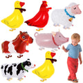 KINYFY walking rooster balloon decor for farm party and photo props.
