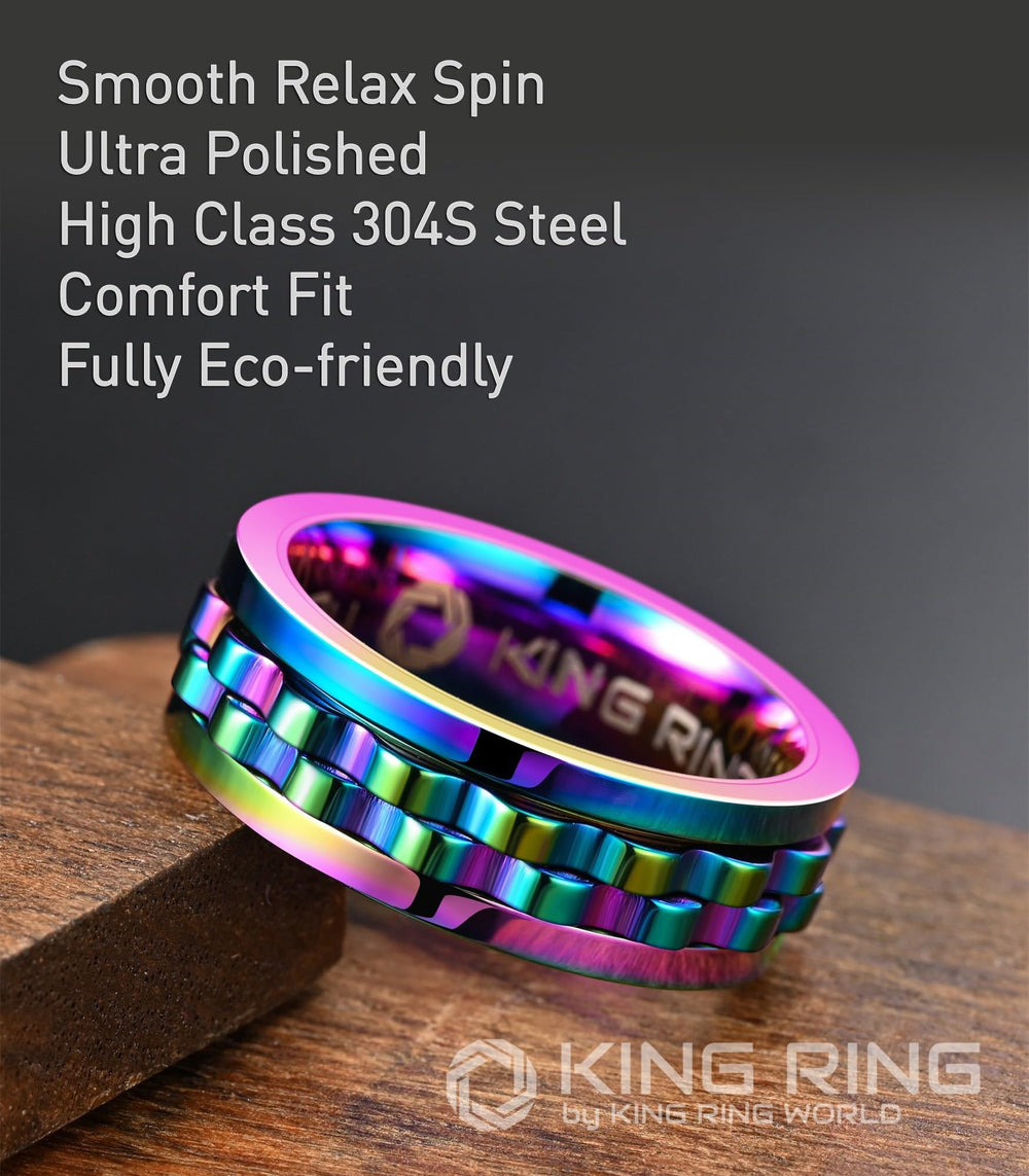 King Ring packaging with branded box and soft bag for gifting.