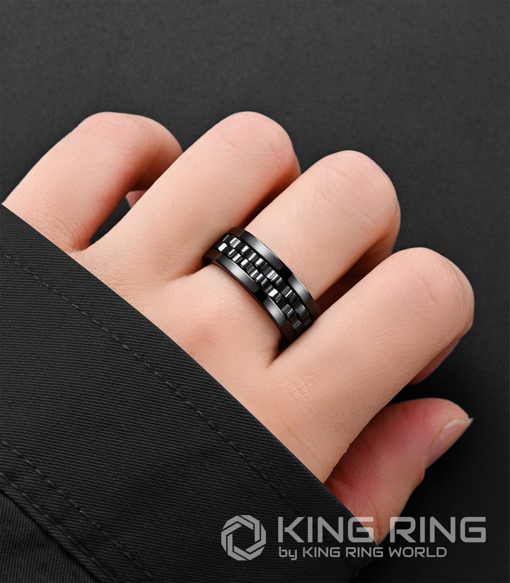 King Ring hypoallergenic safe steel gear-ring designed for comfortable, allergen-free wear.