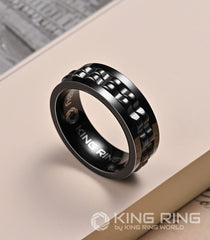 King Ring gear-spinner ring demonstrates smooth spin and modern masculine styling.