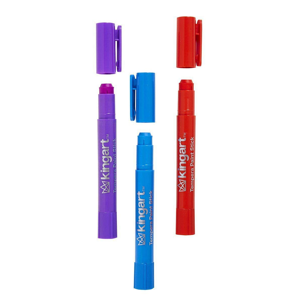 KINGART tempera paint sticks on glass for decorative design effects