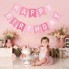 KINGLAKE GARDEN 13-letter HAPPY BIRTHDAY banner with rope for flexible hanging.
