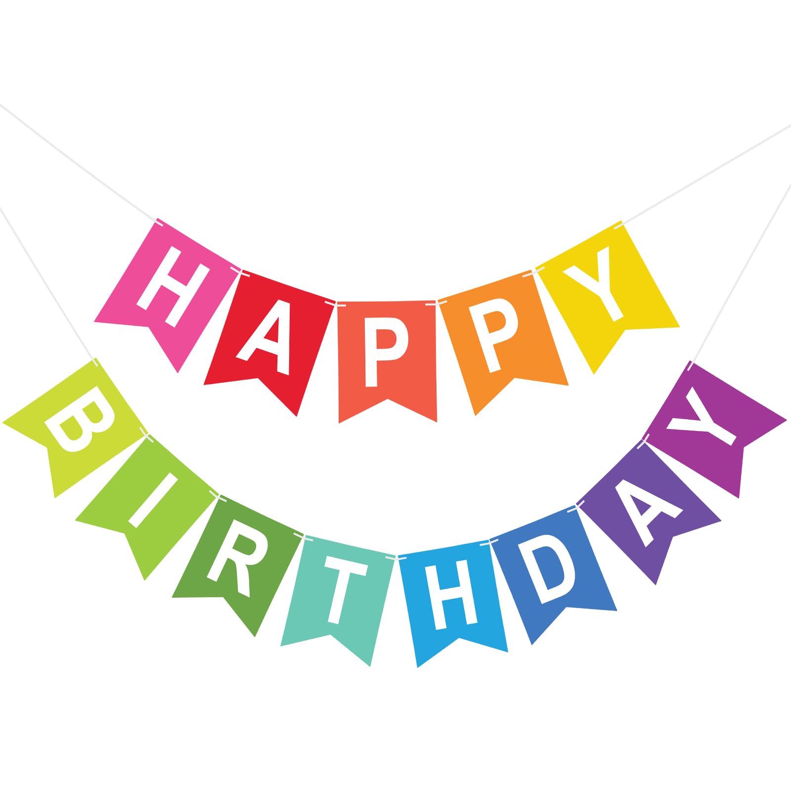 KINGLAKE GARDEN rainbow birthday banner bright festive backdrop.