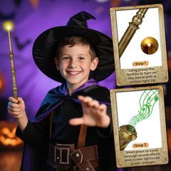 KingVows wand with four colors red green orange yellow for magical scenes.