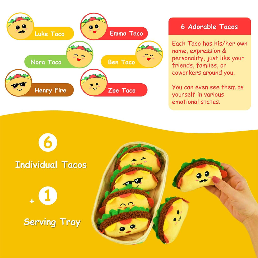 Kingwee emotional support tacos with unique character names, personalizing emotional moments.