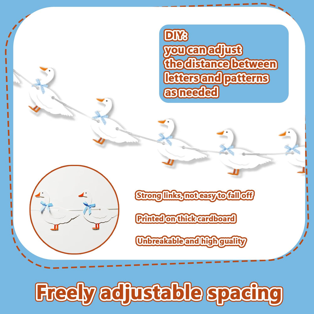 KINGZONE Goose Banner whimsical silly goose theme adds festive charm.