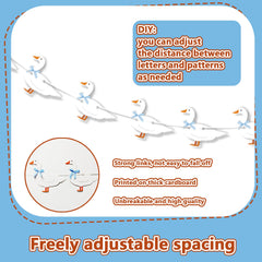 KINGZONE Goose Banner whimsical silly goose theme adds festive charm.