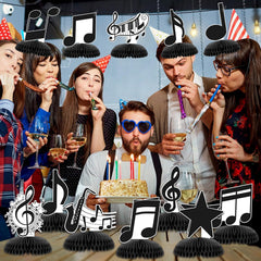 Kingzone kids party centerpiece with music notes enhances playful table setups.