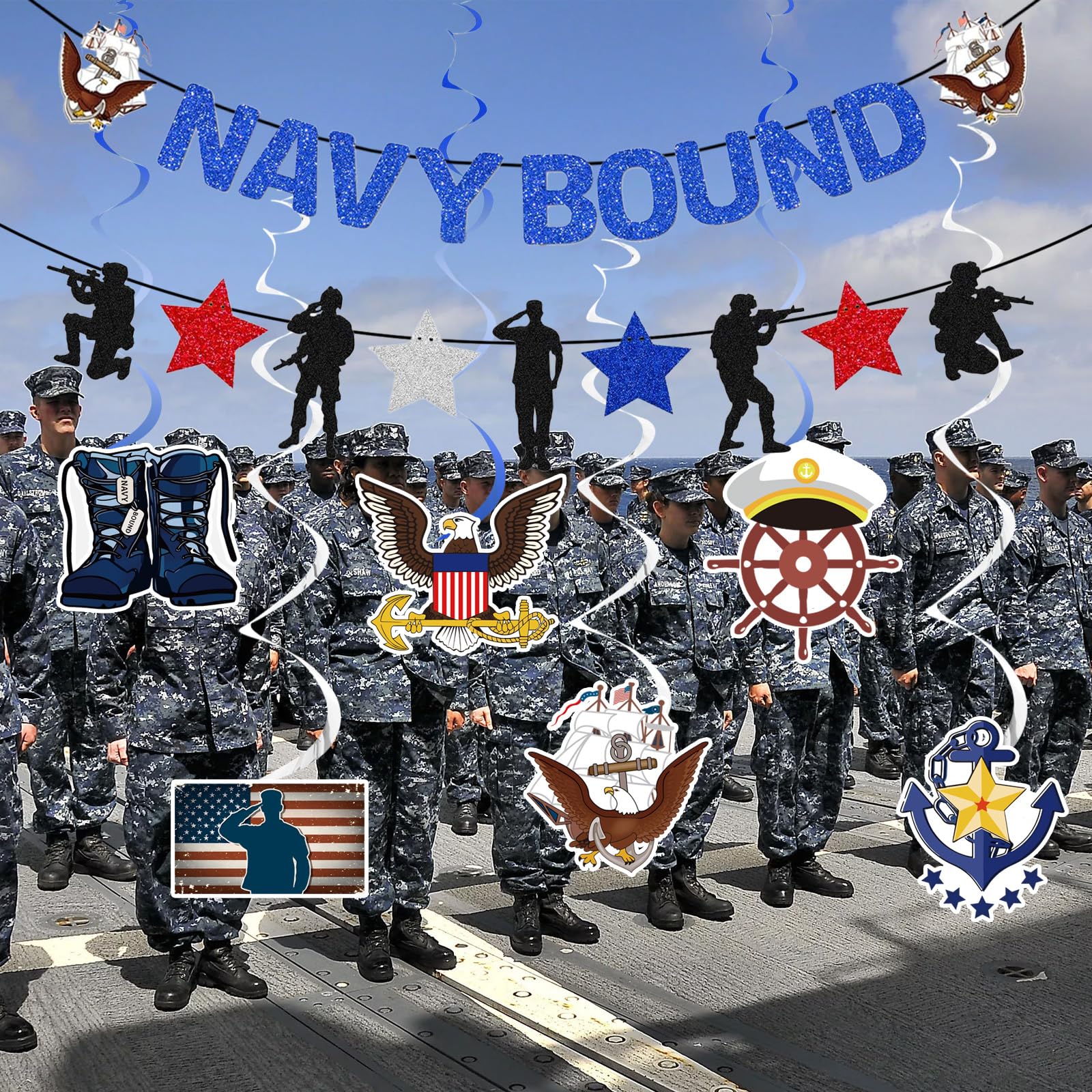 KINGZONE Themed cards highlight military pride for celebrations.
