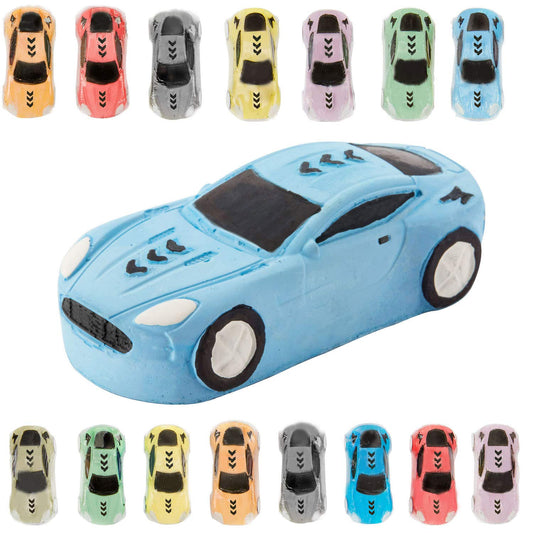 KinIA 15 jumbo race car chalks for outdoor play and mess-free coloring.