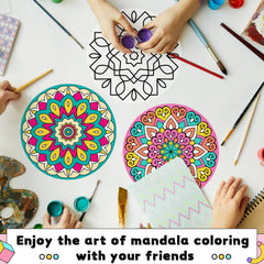 Kinlop mandala cards use sturdy cardstock that supports markers and pencils.