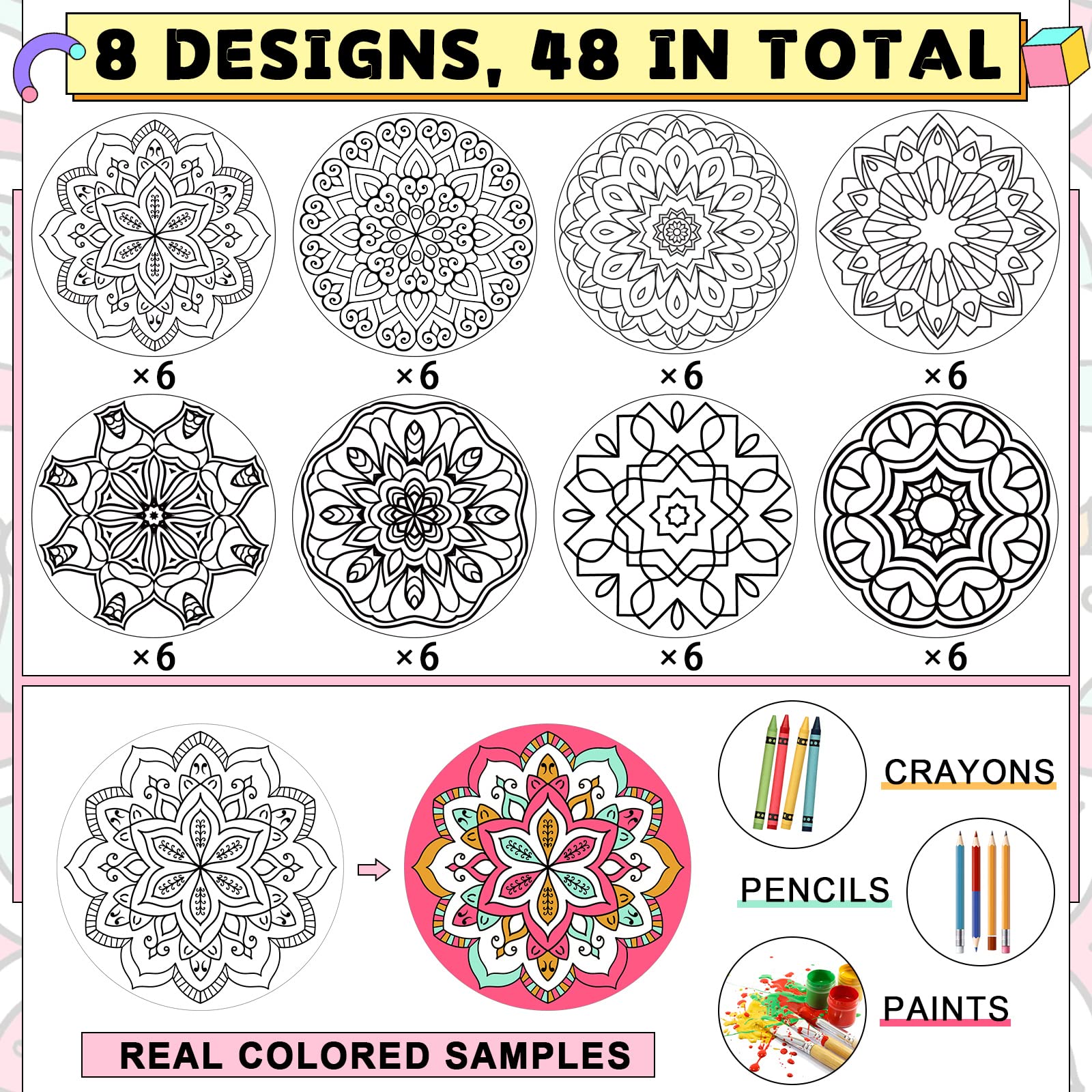Kinlop flocked cloth coloring cards provide a durable drawing surface.