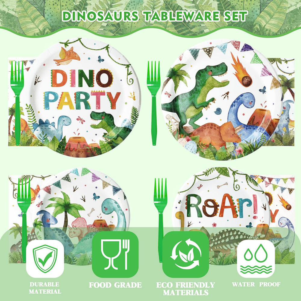Kinovo disposable dinosaur forks for quick serving and cleanups