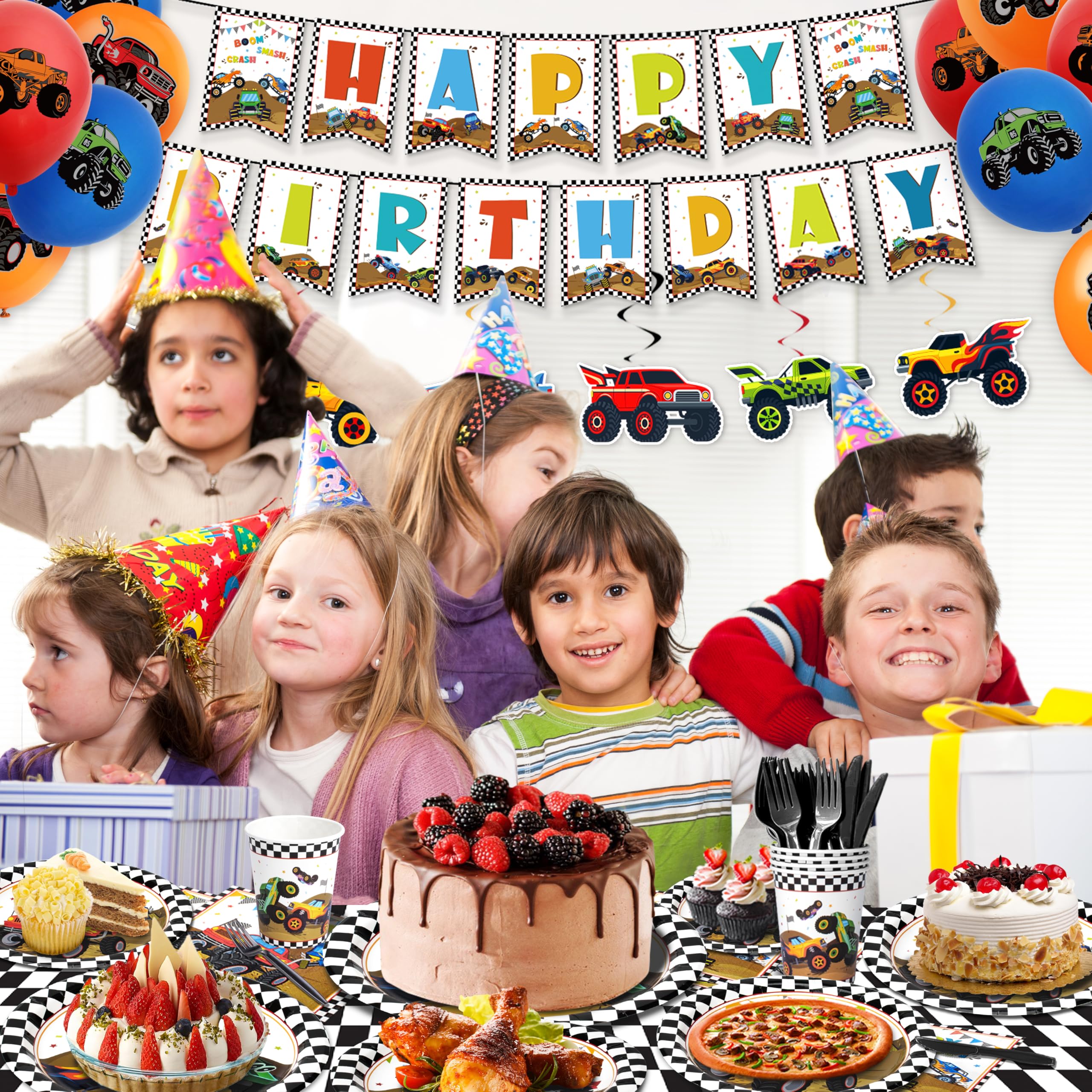 Kinovo Monster Truck plates in two sizes for versatile dining.