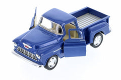 KiNSMART 1955 Chevrolet Stepside showcasing chrome trim and authentic detailing.