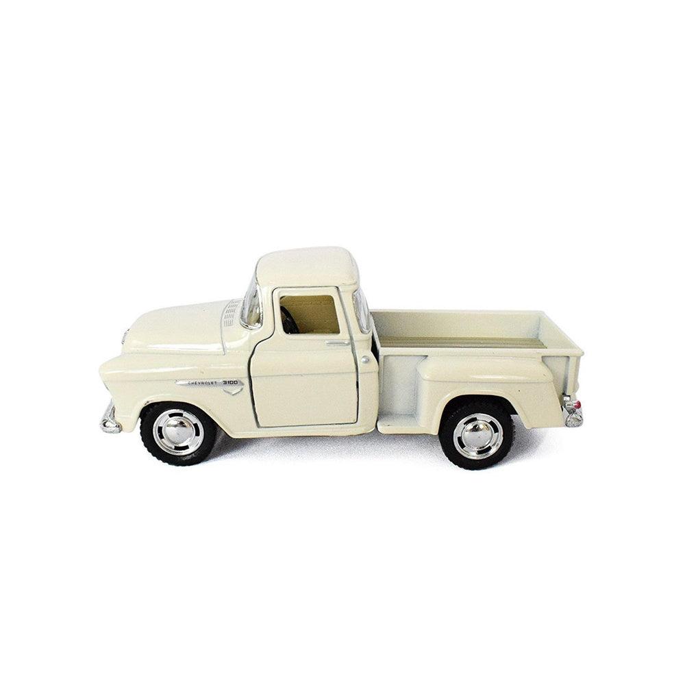 KiNSMART 1955 Chevrolet Stepside front view; ideal for display collectors.